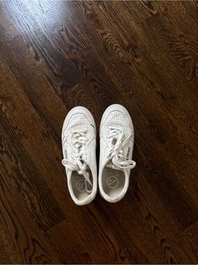 White Low-Top Lace-Up Sneakers for Women